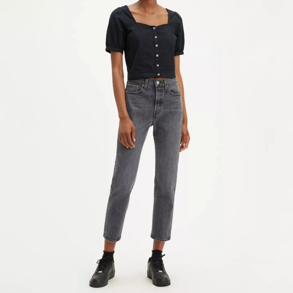 Levi's Wedgie Straight, Washed Black, 29